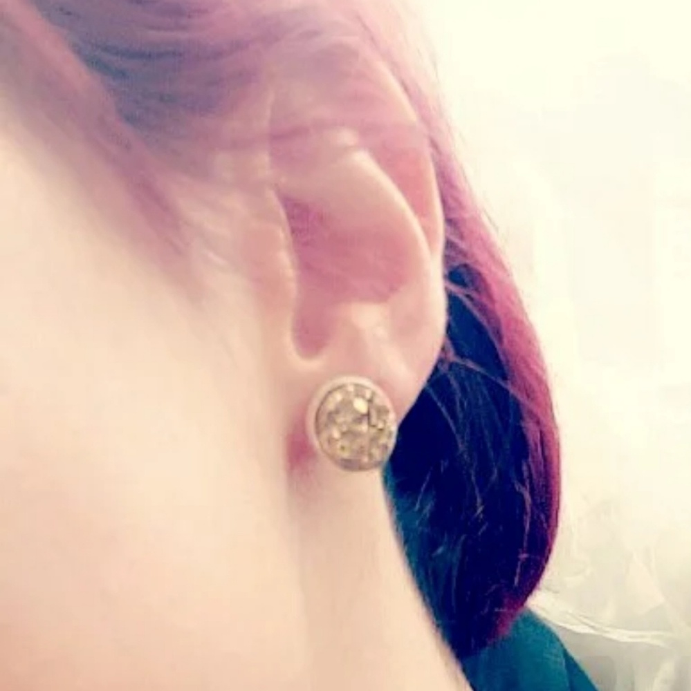round druzy earring set - Picture 4 of 4